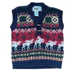 Eagle’s Eye Kids 2T Vintage 90s Christmas Vest for Toddler